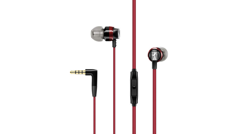 Sennheiser CX 300S In-Ear Headphones with One-Button Smart Remote - Red. (Image: Amazon SG)