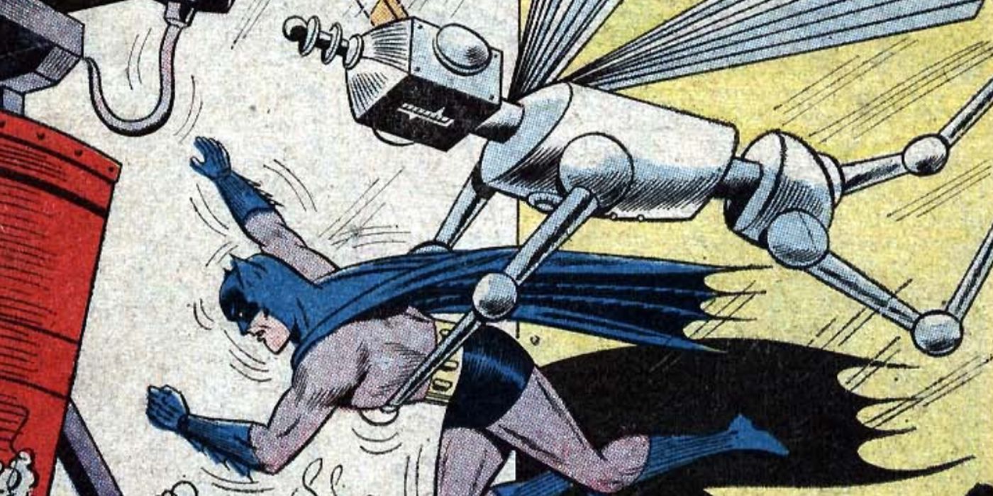 Batman is saved by his robot bodyguard