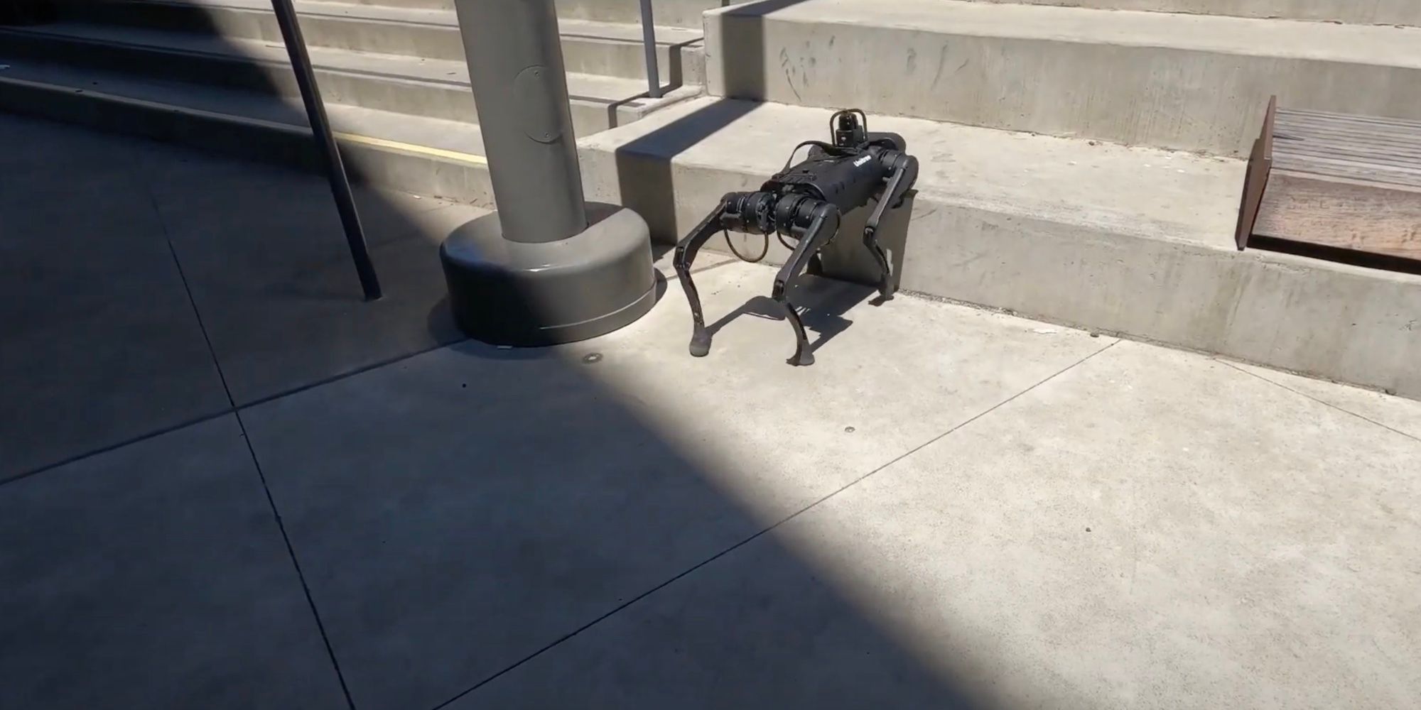 Carnegie Mellon's robot dog climbs stairs