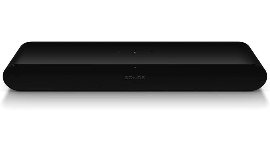 Sonos Ray: All-in-One Speaker for Everyone Trueplay Tuning Technology Jam-Packed Power No-Compression Setup Crisp Dialogue - Black.  (Image: Amazon SG)