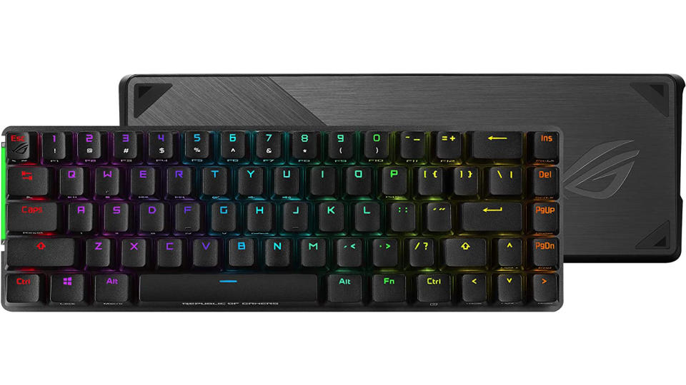 ASUS ROG Falchion NX 65% Wireless RGB Mechanical Gaming Keyboard |  ROG NX Red Linear Switches, PBT Doubleshot Keycaps, Wired/2.4GHz, Touchpad, Keyboard Case, Macro Support.  (Image: Amazon SG)