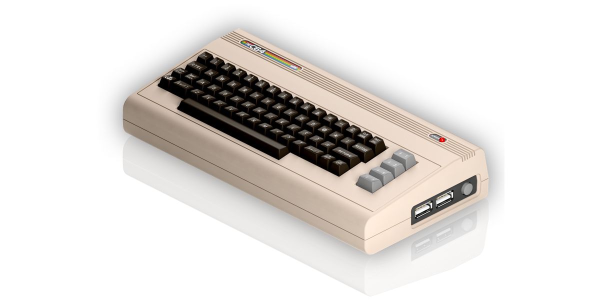 Commodore 64 mini shown on a white background 